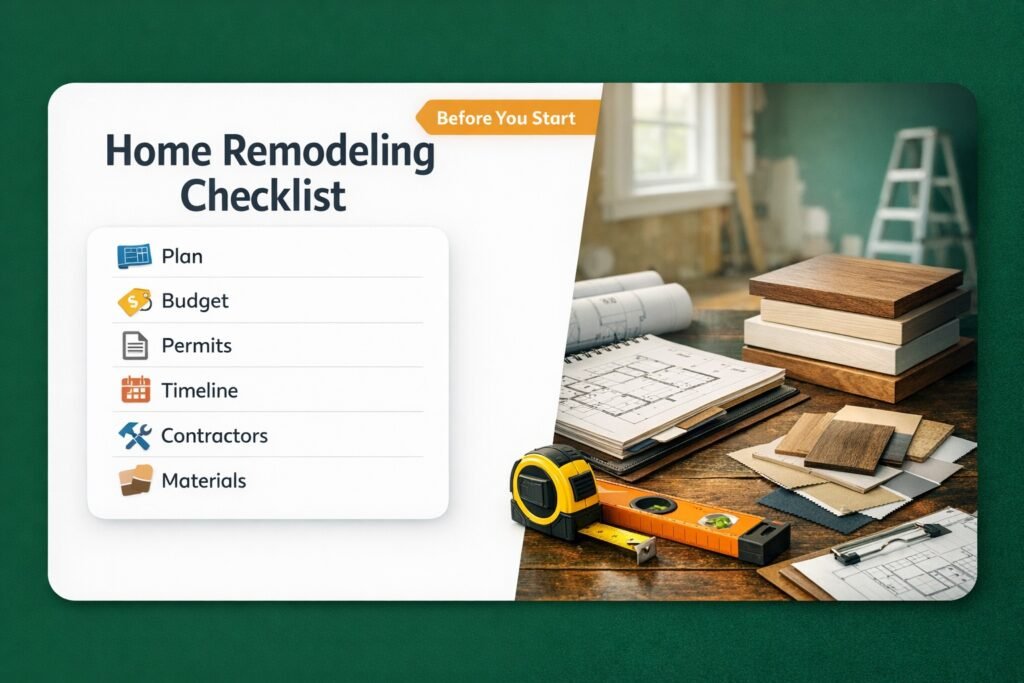 Home Remodeling Checklist